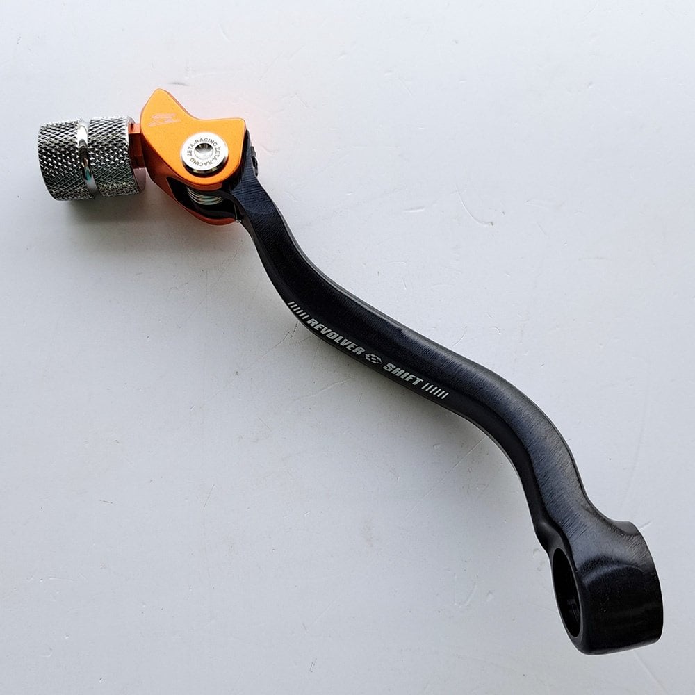 Zeta - Gear Lever - Revolver Adjustable - KTM SX125/150 01-15, SX250 01-16, SXF250/350 13-15 - Black w/Orange