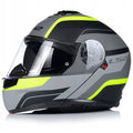 LS2 Motorcycle Flip Up Helmet - FF908 Strobe II Monza (Matt Black/Grey/Yellow)