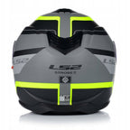 LS2 Motorcycle Flip Up Helmet - FF908 Strobe II Monza (Matt Black/Grey/Yellow)