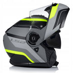 LS2 Motorcycle Flip Up Helmet - FF908 Strobe II Monza (Matt Black/Grey/Yellow)
