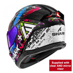 Shark (2025) Helmet - Skwal I3 Hellcat - Black/Purple/Blue (KUB)