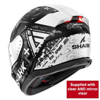 Shark (2025) Helmet - Skwal I3 Hellcat - Black/Silver/White (KUS)