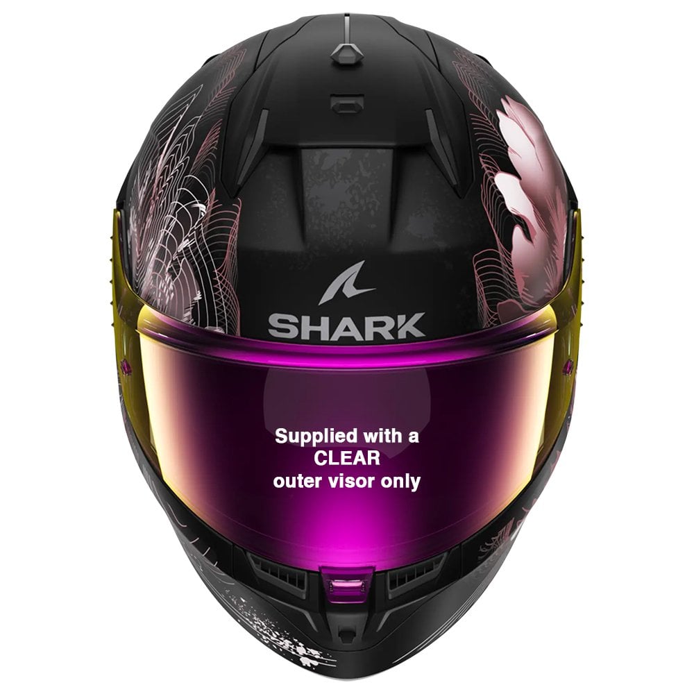 Shark (2025) Helmet - (2206) D-Skwal 3 Mayfer - Matt Black/Pink