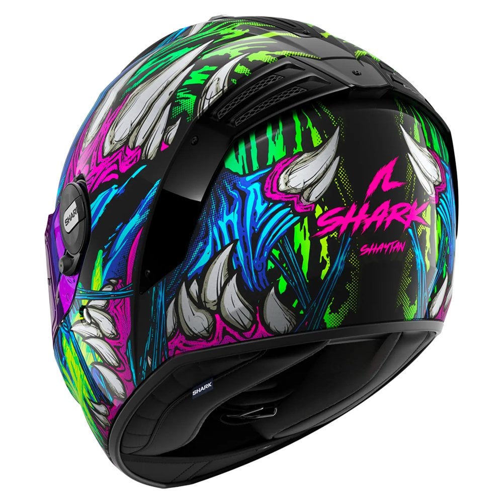 Shark (2025) Helmet - Spartan RS Shaytan - Purple/Green/Black (KGV)