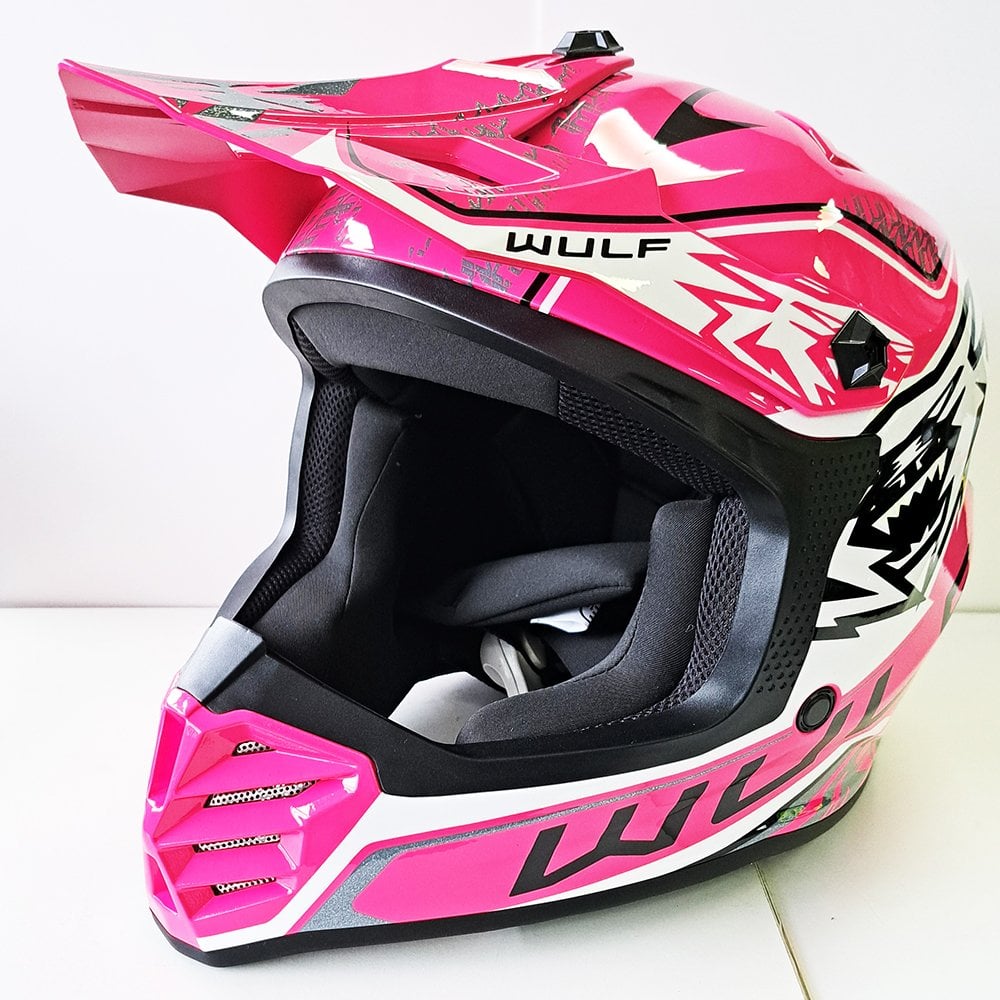Wulfsport (MX27) Helmet - Youth - AIR-X - Fluo Pink