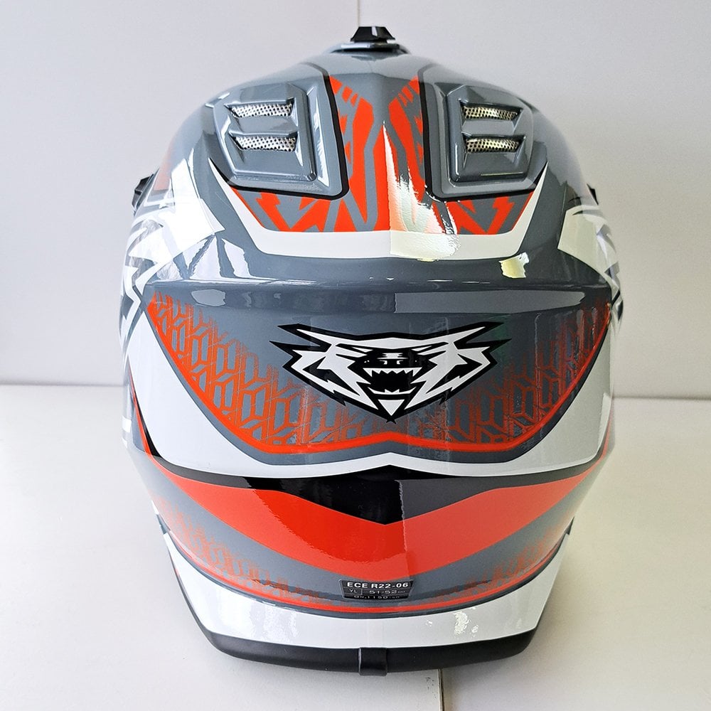Wulfsport (MX25) Helmet - Youth - AIR-X - Grey/Orange