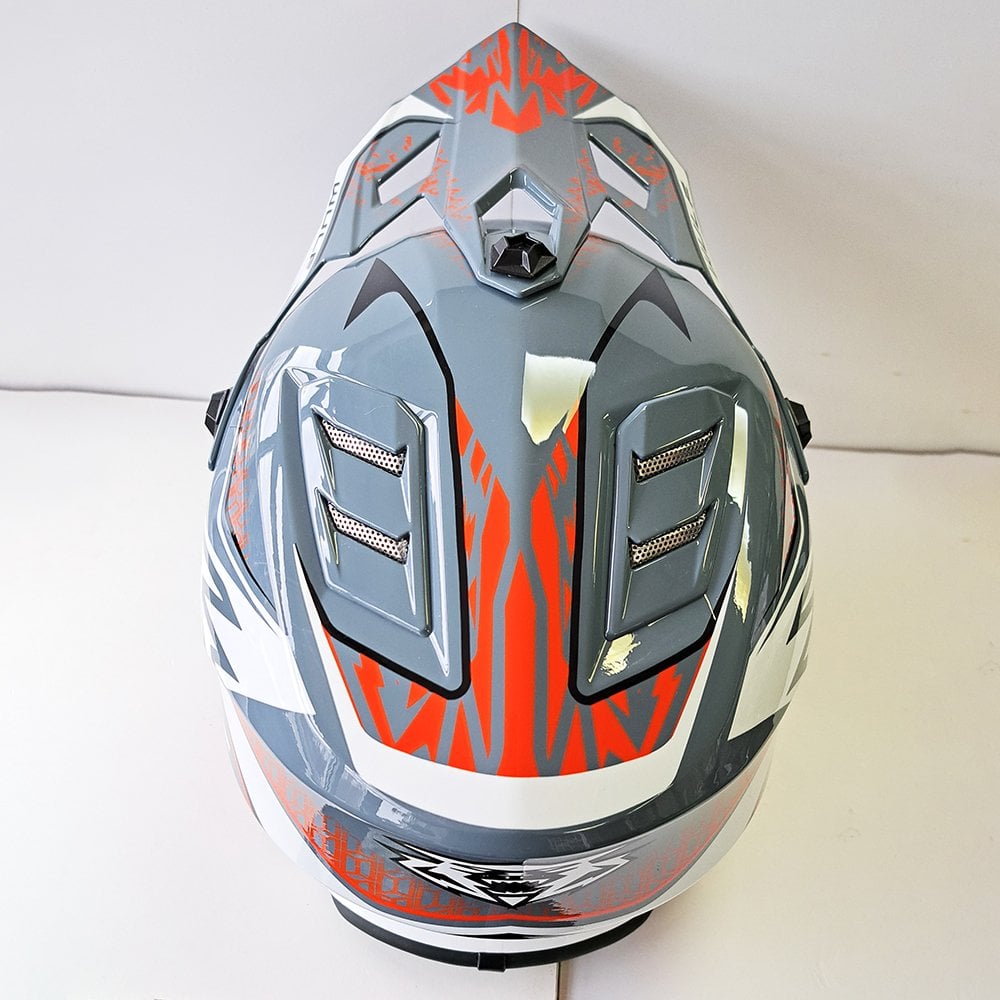 Wulfsport (MX25) Helmet - Youth - AIR-X - Grey/Orange