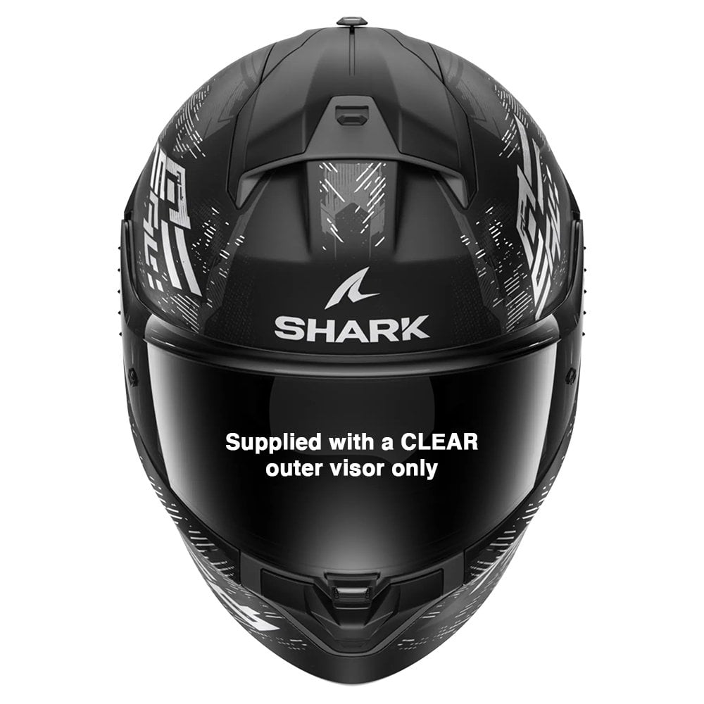 Shark (2025) Helmet - Ridill 2 Molokai - Black/White/Silver (Matte)