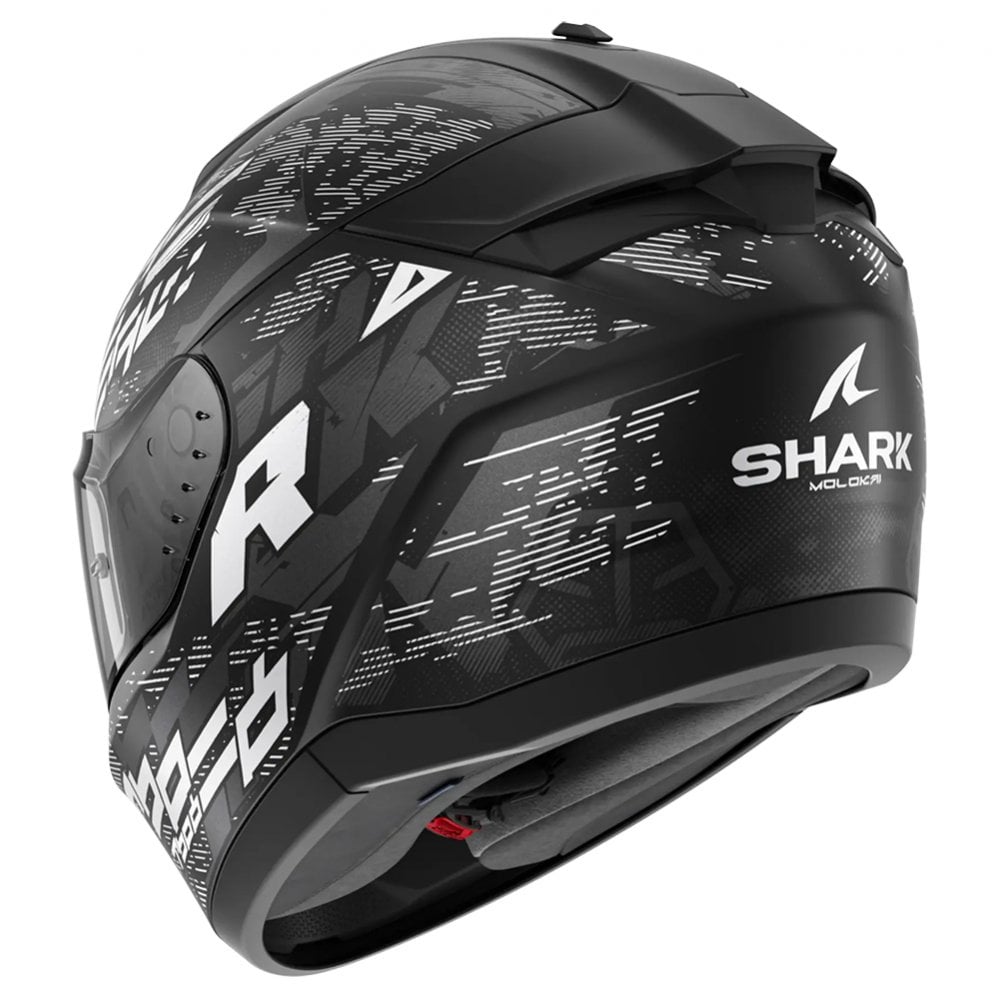 Shark (2025) Helmet - Ridill 2 Molokai - Black/White/Silver (Matte)