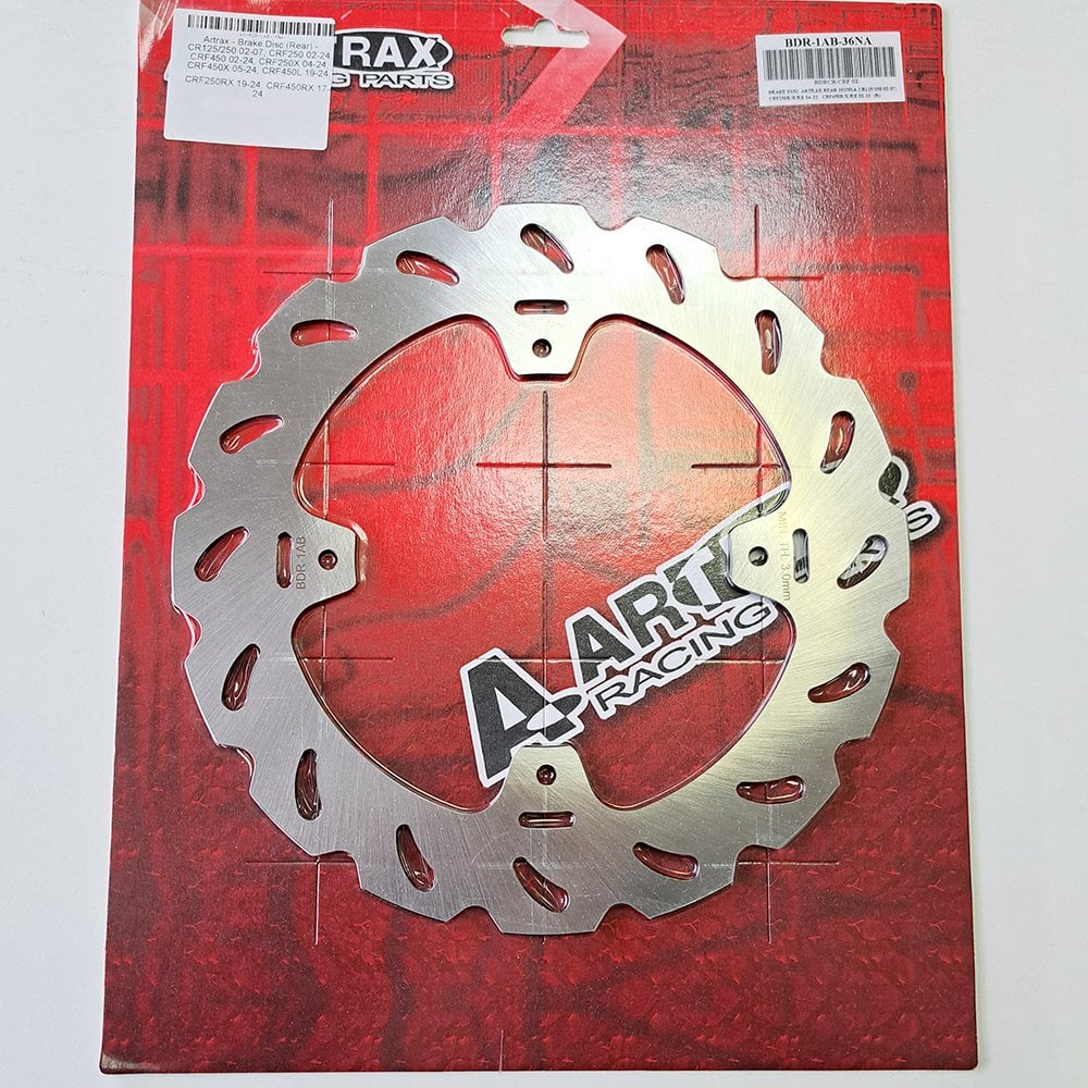 Artrax - Brake Disc (Rear) - CR125/250 02-07, CRF250 04-26, CRF450 02-26, CRF250X 04-26, CRF450X 05-26, CRF450L 19-26, CRF250RX 19-26, CRF450RX 17-26