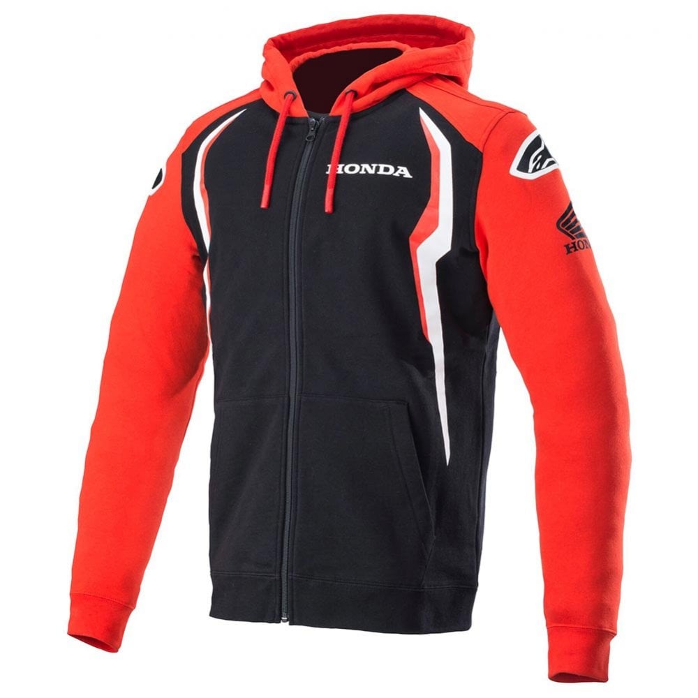 Alpinestars Honda Casual Hoodie Zip (Red/Black)