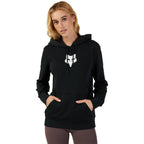 FOX Racing Women's Hoodie - FOX HEAD Fleece Pullover (Black/White)