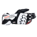 Alpinestars GP Pro R4 Motorcycle Race Leather Gloves (Black/White)