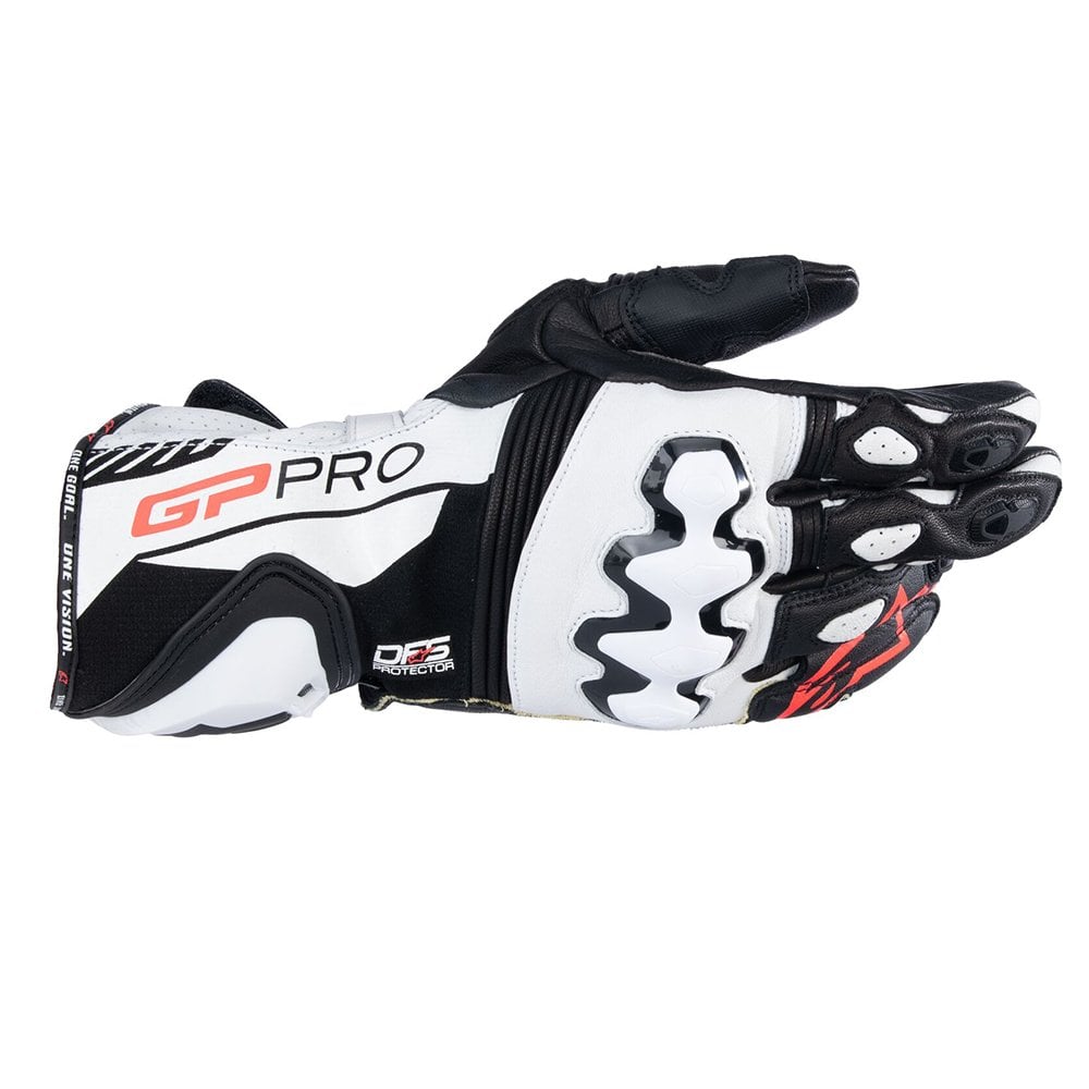 Alpinestars GP Pro R4 Motorcycle Race Leather Gloves (Black/White)