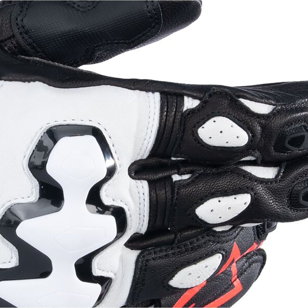 Alpinestars GP Pro R4 Motorcycle Race Leather Gloves (Black/White)