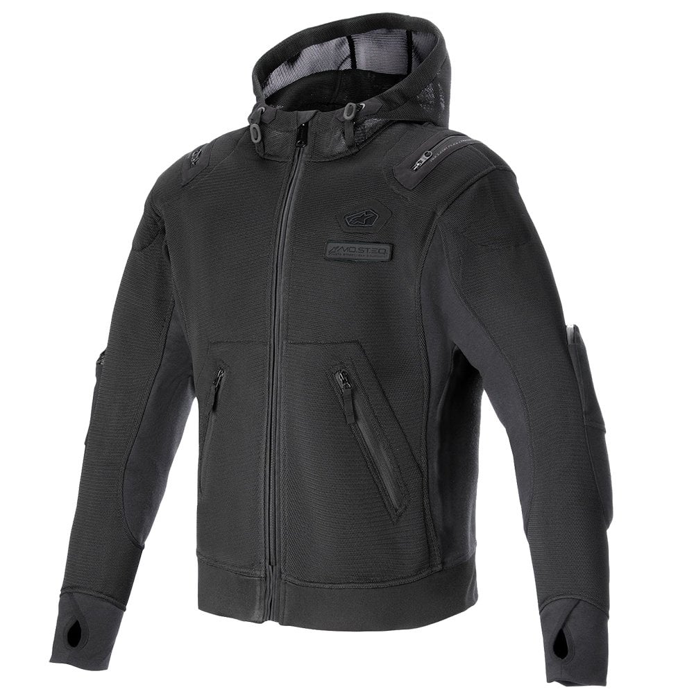 Alpinestars MoFlow Air Tech Motorcycle Hoodie Urban Vented Jacket (Black/Black)