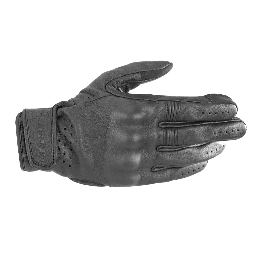 Alpinestars Dyno Motorcycle Classic Short Leather Gloves (Black/Black)