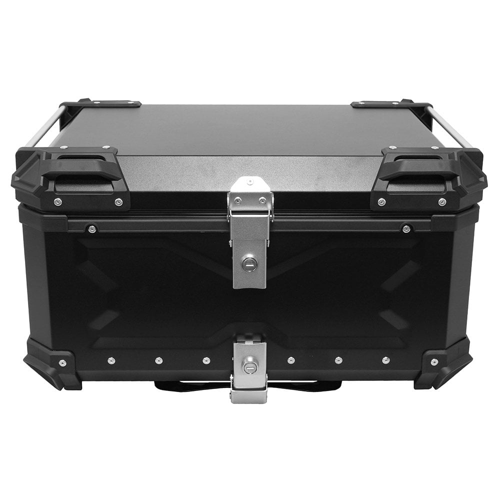 Bike It - Luggage - Aluminium Top Box 65L - Black (With Fitting Plate)