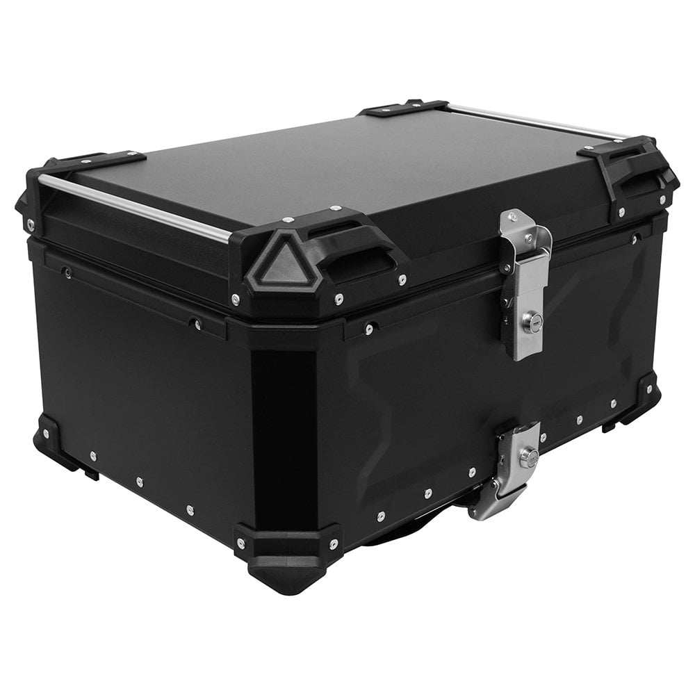 Bike It - Luggage - Aluminium Top Box 65L - Black (With Fitting Plate)
