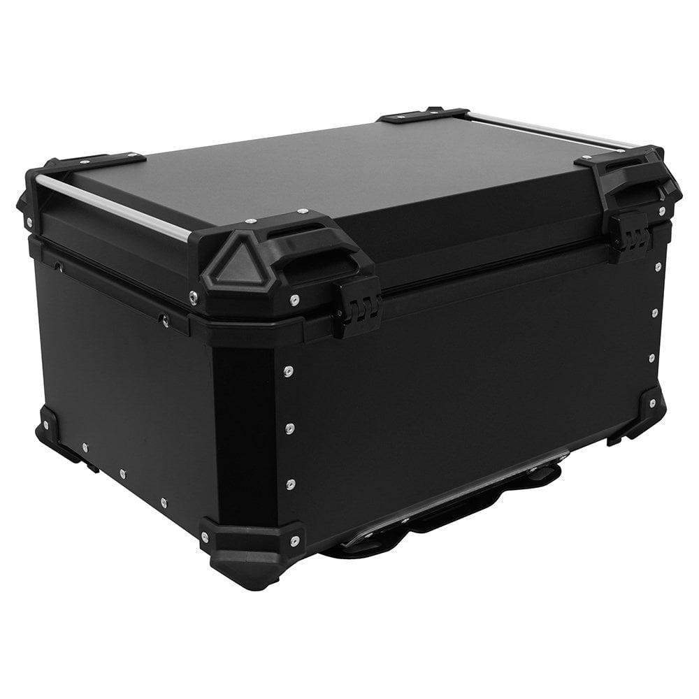 Bike It - Luggage - Aluminium Top Box 65L - Black (With Fitting Plate)