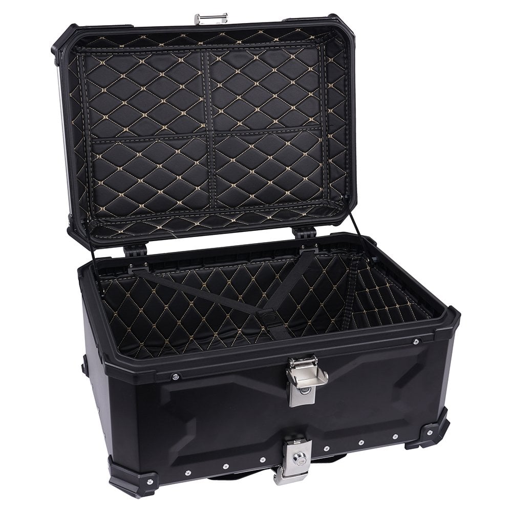 Bike It - Luggage - Aluminium Top Box 65L - Black (With Fitting Plate)