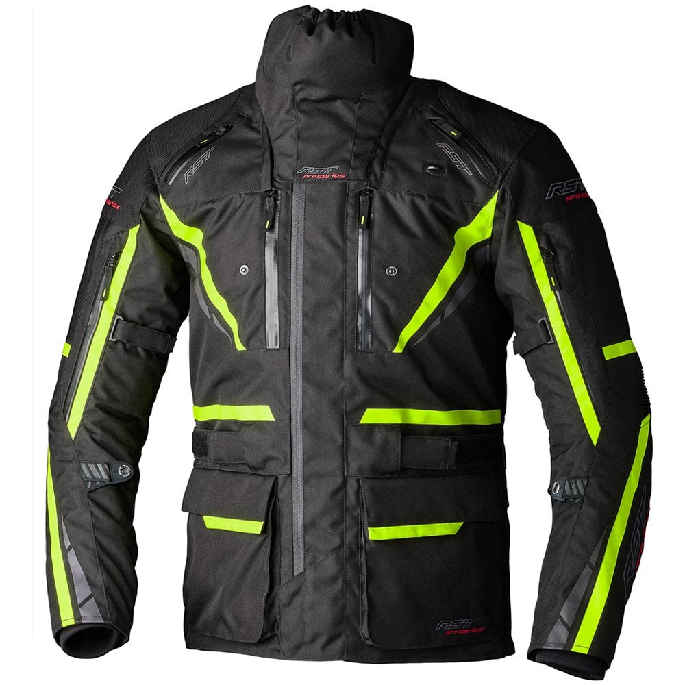 RST (SALE) Jacket, Textile - Paragon 7 CE (Black/Fluo Yellow)