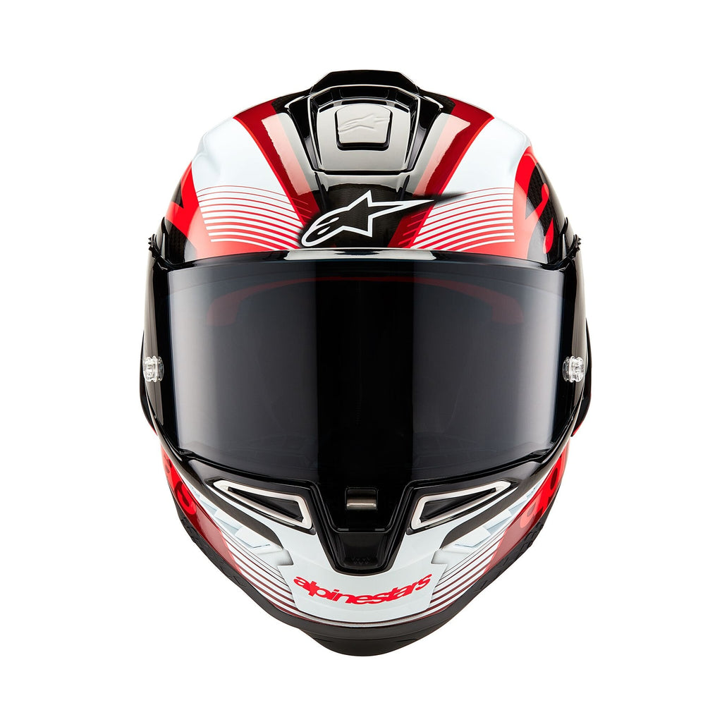 Alpinestars (2026) Helmet - Supertech R10 TEAM (Black Carbon/Red/White Gloss)