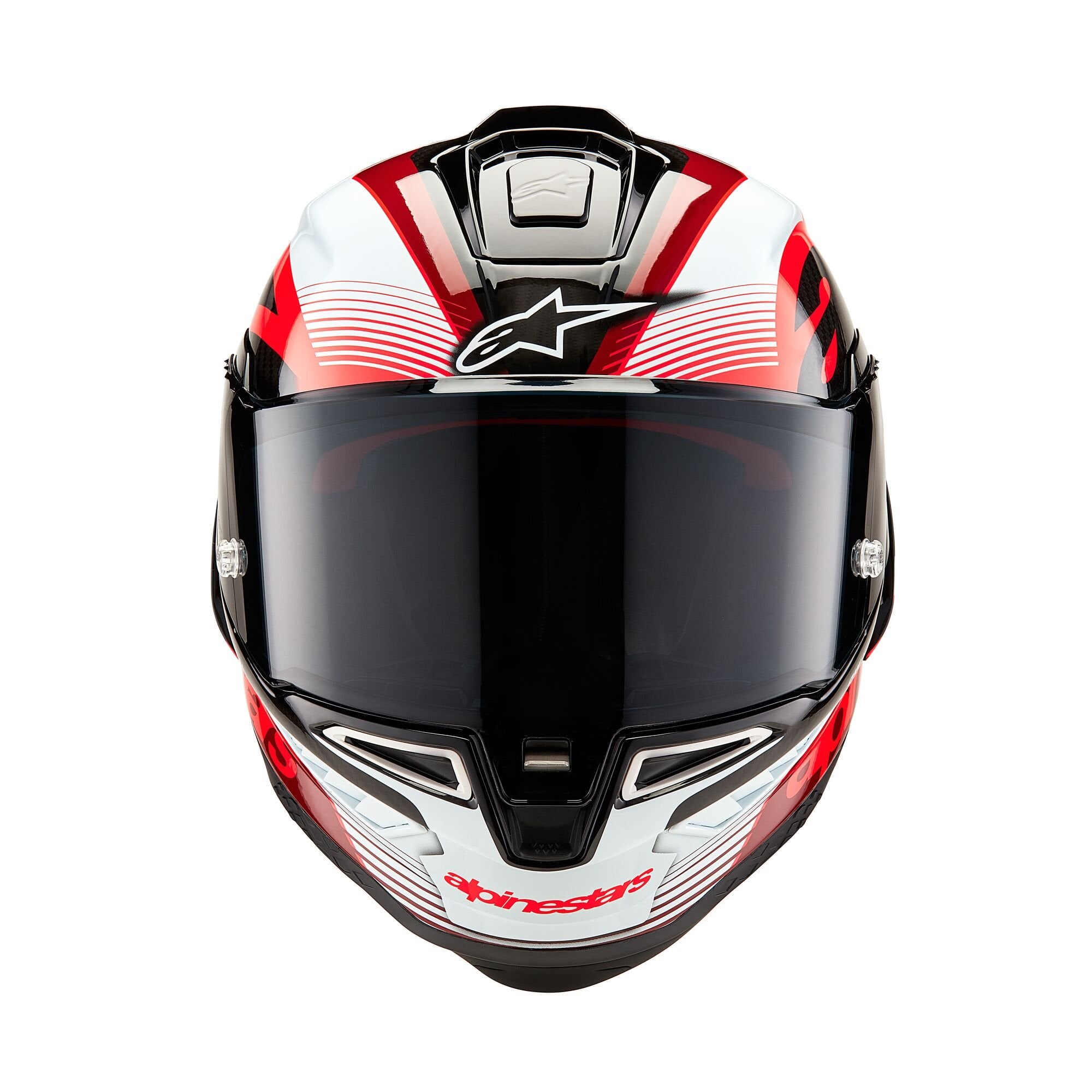 Alpinestars (2026) Helmet - Supertech R10 TEAM (Black Carbon/Red/White Gloss)