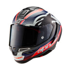 Alpinestars (2026) Helmet - Supertech R10 TEAM (Black Carbon/Red/Dark Blue Matt)