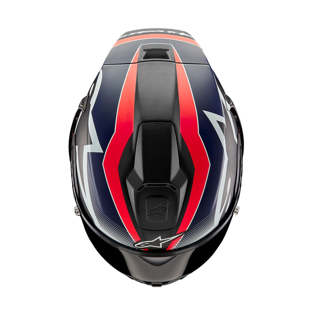 Alpinestars (2026) Helmet - Supertech R10 TEAM (Black Carbon/Red/Dark Blue Matt)