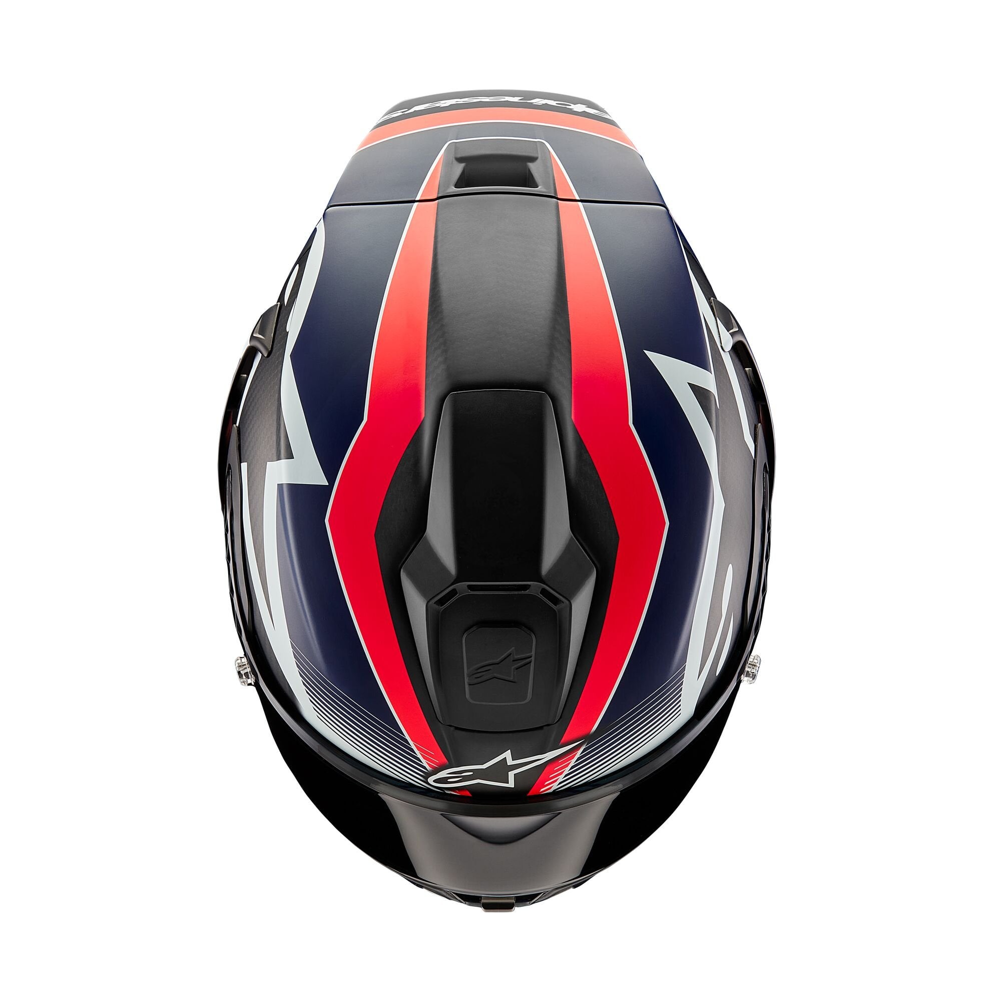 Alpinestars (2026) Helmet - Supertech R10 TEAM (Black Carbon/Red/Dark Blue Matt)