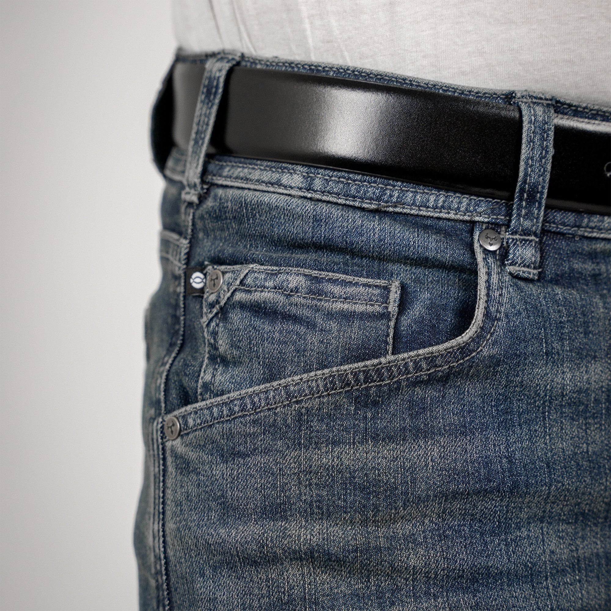 Bull-It Ajax (AA) STRAIGHT Jeans (Steel Blue) - Short