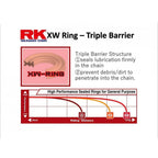 RK Takasago - Chain - 520 x 120L - X-Ring - Gold/Gold - EXW-Type