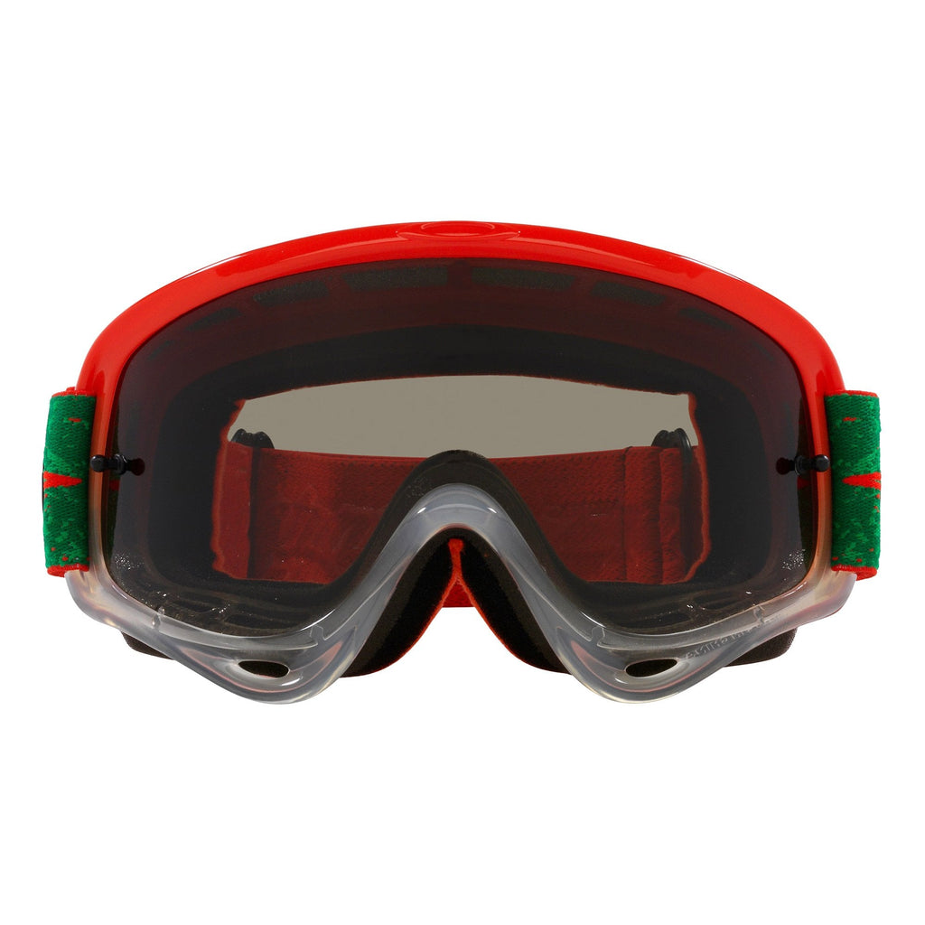 Oakley O-Frame Goggles - TROY LEE Carrack (Orange/Green) Dark Grey Lens