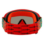 Oakley O-Frame Goggles - TROY LEE Carrack (Orange/Green) Dark Grey Lens