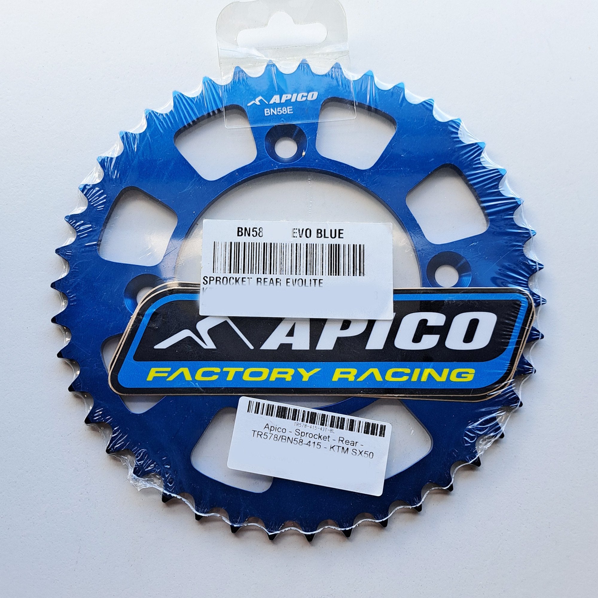 Apico - Sprocket - Rear -  491U/TR578/BN58 - 415 - KTM SX50 14-26, Husqvarna TC50 17-26, Gas Gas MC50 21-26