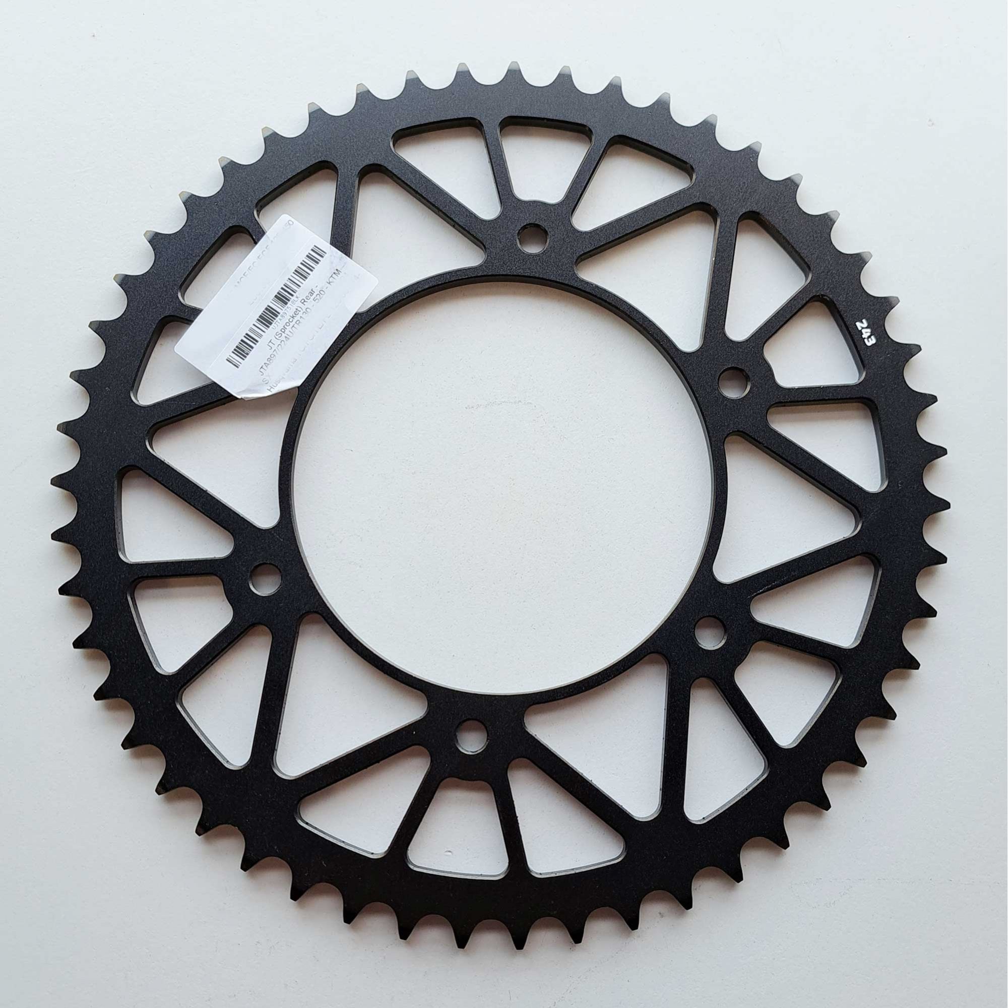 JT - Sprocket - Rear - JTA897/224U/TR130 - 520 - KTM 125-530 90-26, Husqvarna 125-501 14-26, Gas Gas 125-450 21-26, Triumph 250/450 24-26, STARK - Black
