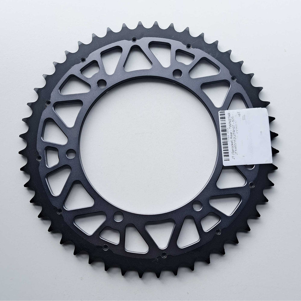 JT - Sprocket - Rear - TWINSTAR - JTX460/112U/TR107 - 520 - KX125 80-08, KX250 82-08, KXF250/450 06-26, RMZ250 04-06 - Grey