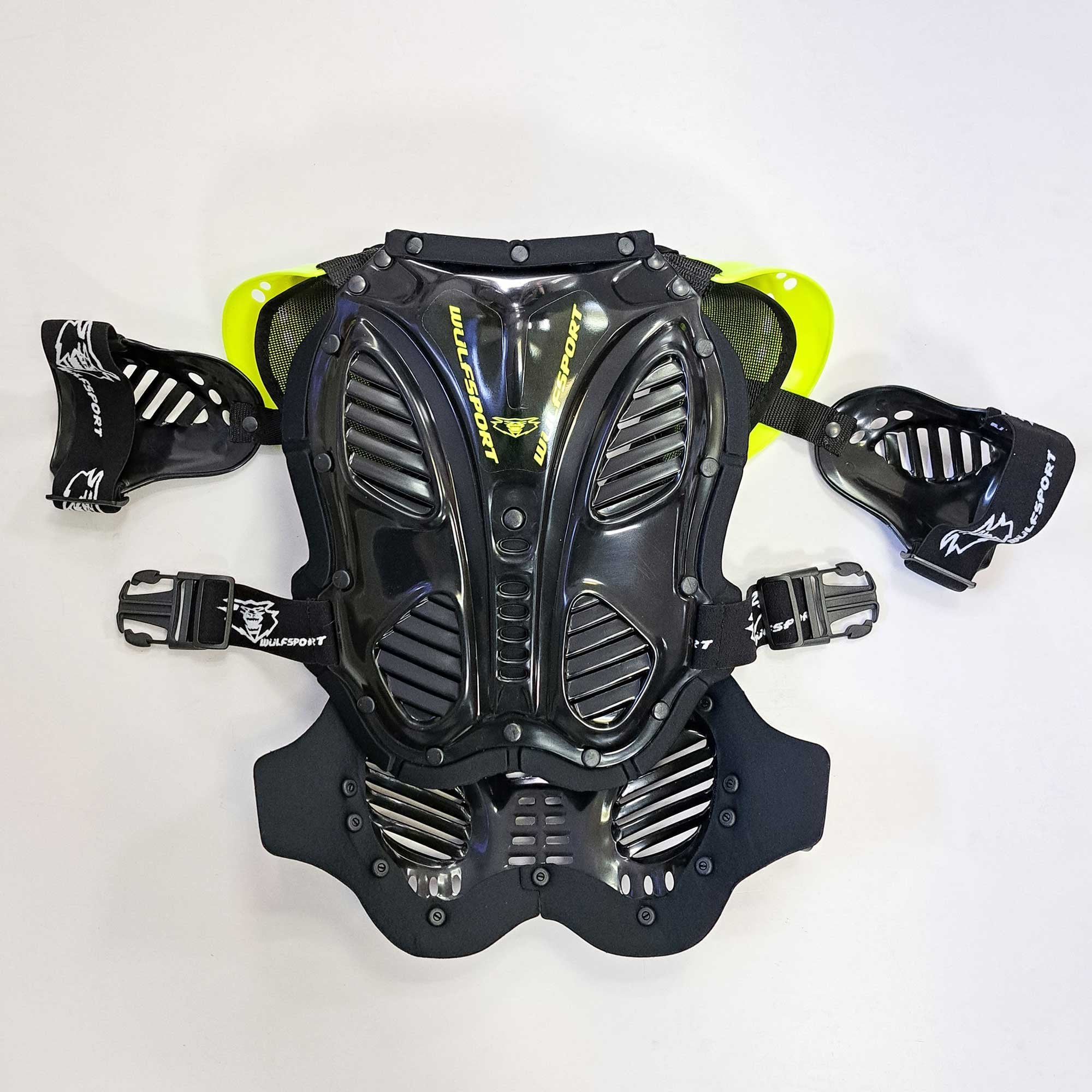 Wulfsport (Armour) Youth Chest Protector - CADET (Black/Fluo Yellow)