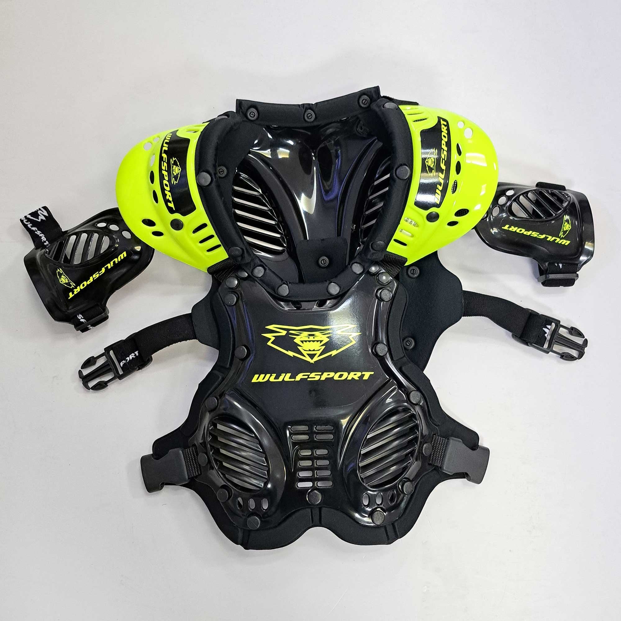 Wulfsport (Armour) Youth Chest Protector - CADET (Black/Fluo Yellow)