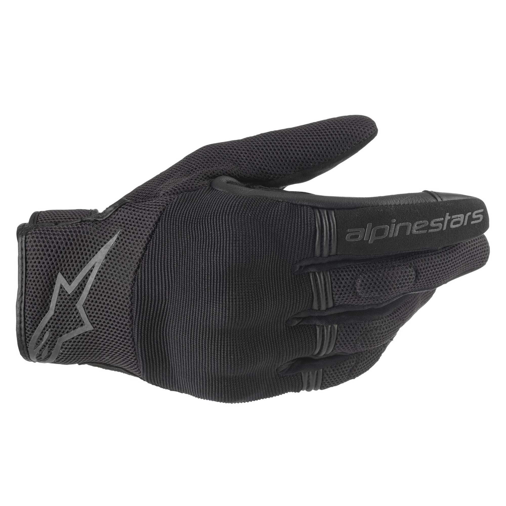 Alpinestars Women's Copper Motorcycle Short Textile Gloves (Black/Black)