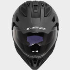 LS2 Motorcycle Adventure Helmet - MX702 Pioneer II Plain (Matt Black)
