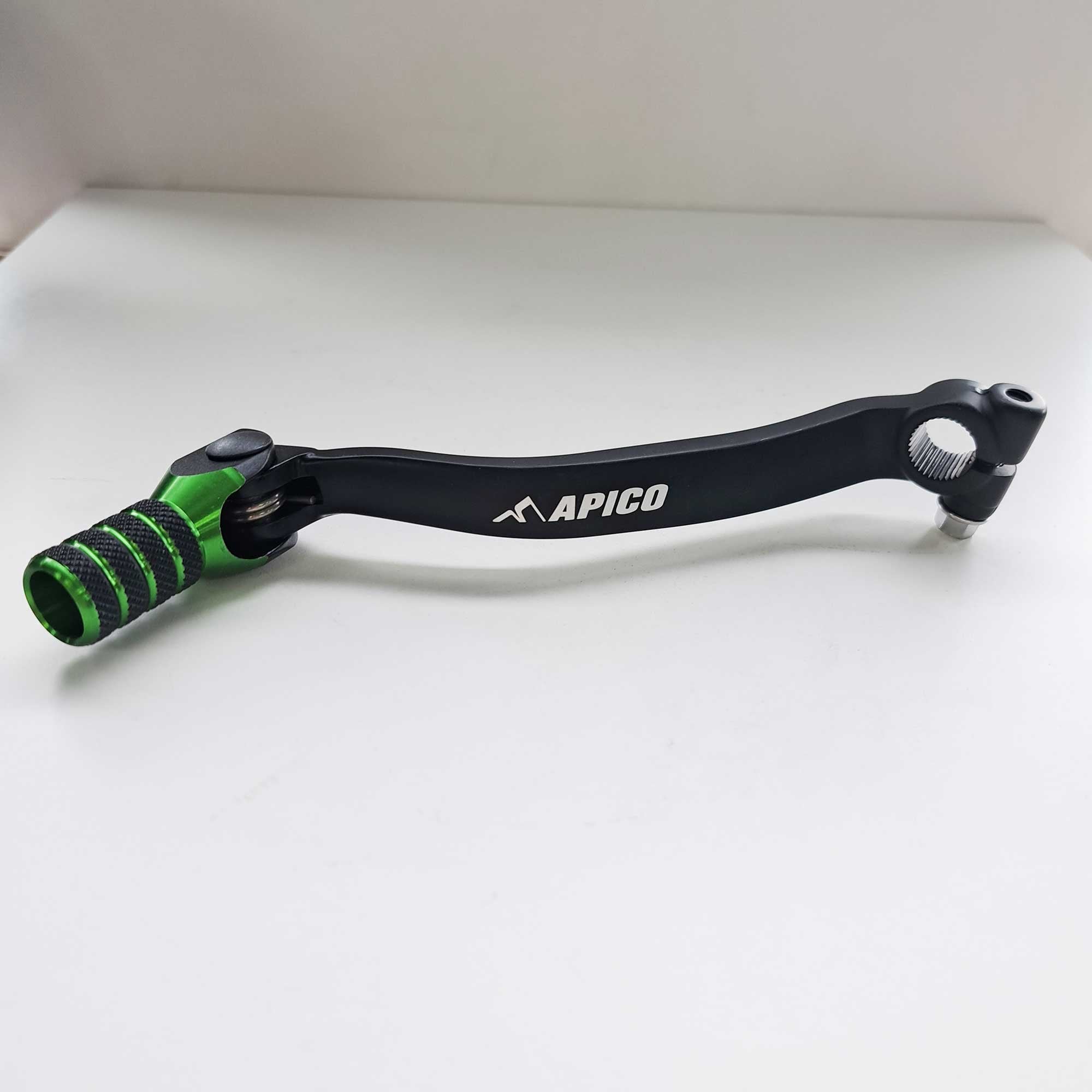 Apico - Gear Lever - Elite - KXF250 09-26, KXF250XC 21-26 - Black w/Green