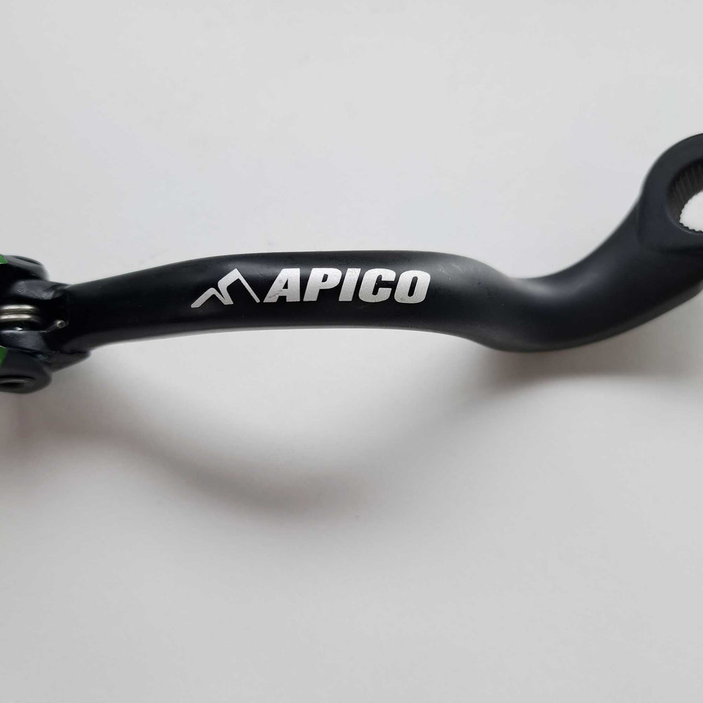 Apico - Gear Lever - Elite - KX125 94-02, KX250 94-08, KX500 94-04 - Black w/Green