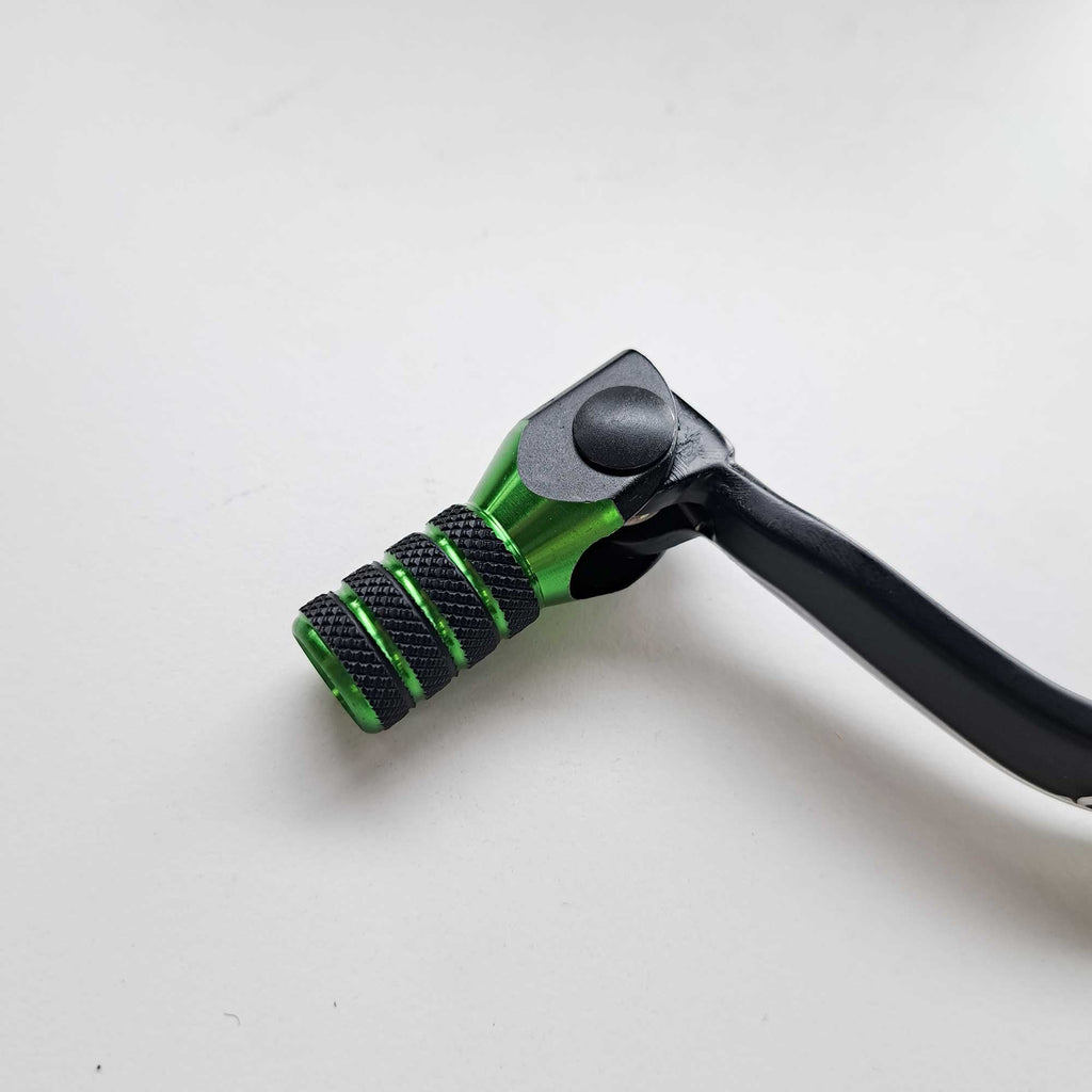 Apico - Gear Lever - Elite - KX80 81-00, KX85 01-26, KX100 01-21, KX112 22-26, KX125/250 83-93 - Black w/Green