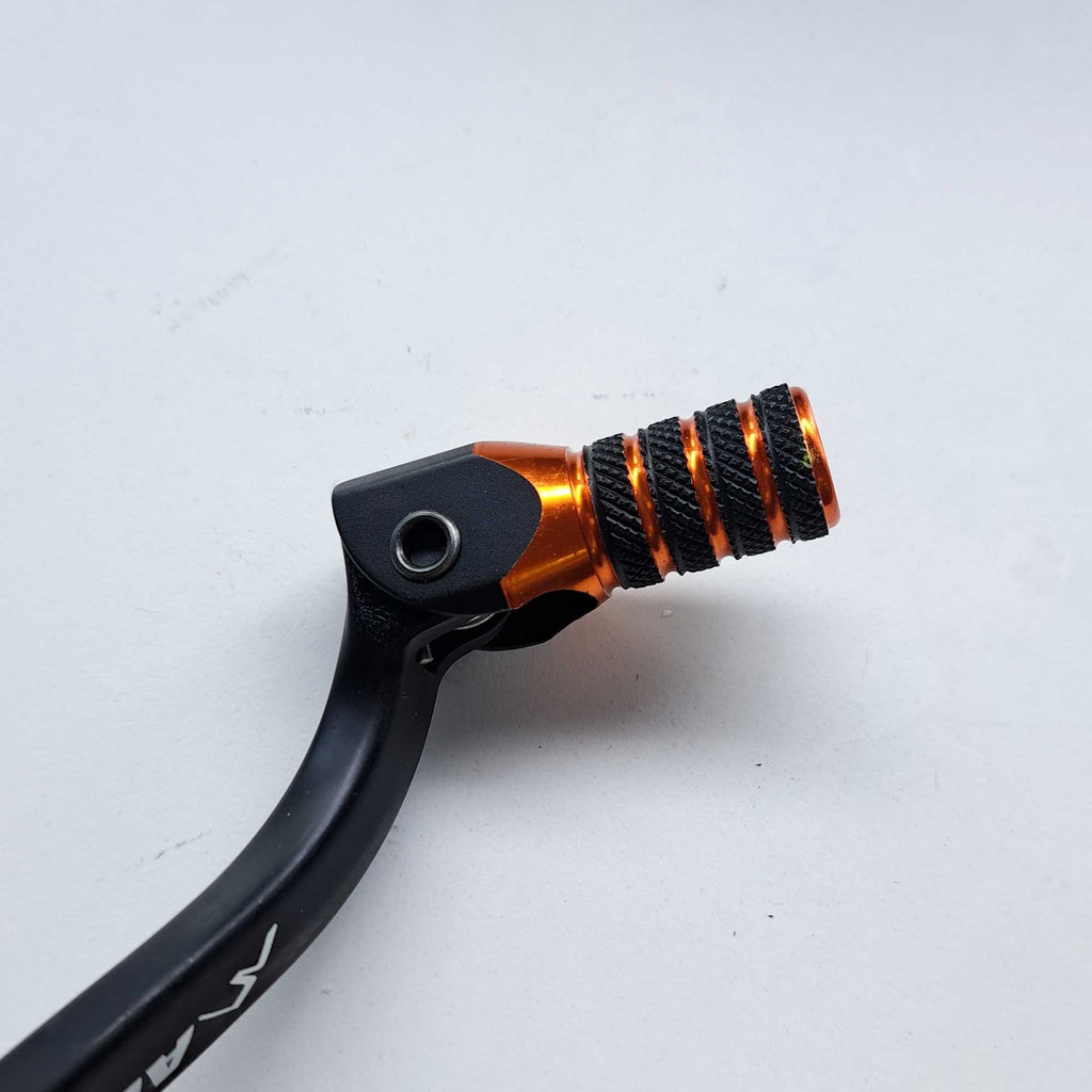 Apico - Gear Lever - Elite - KTM SXF450 16-22, EXCF450/500 17-23, Husqvarna FC450 16-22, FE450/501 17-23, Gas Gas MCF450 21-23, EXF450 21-23 - Black w/Orange