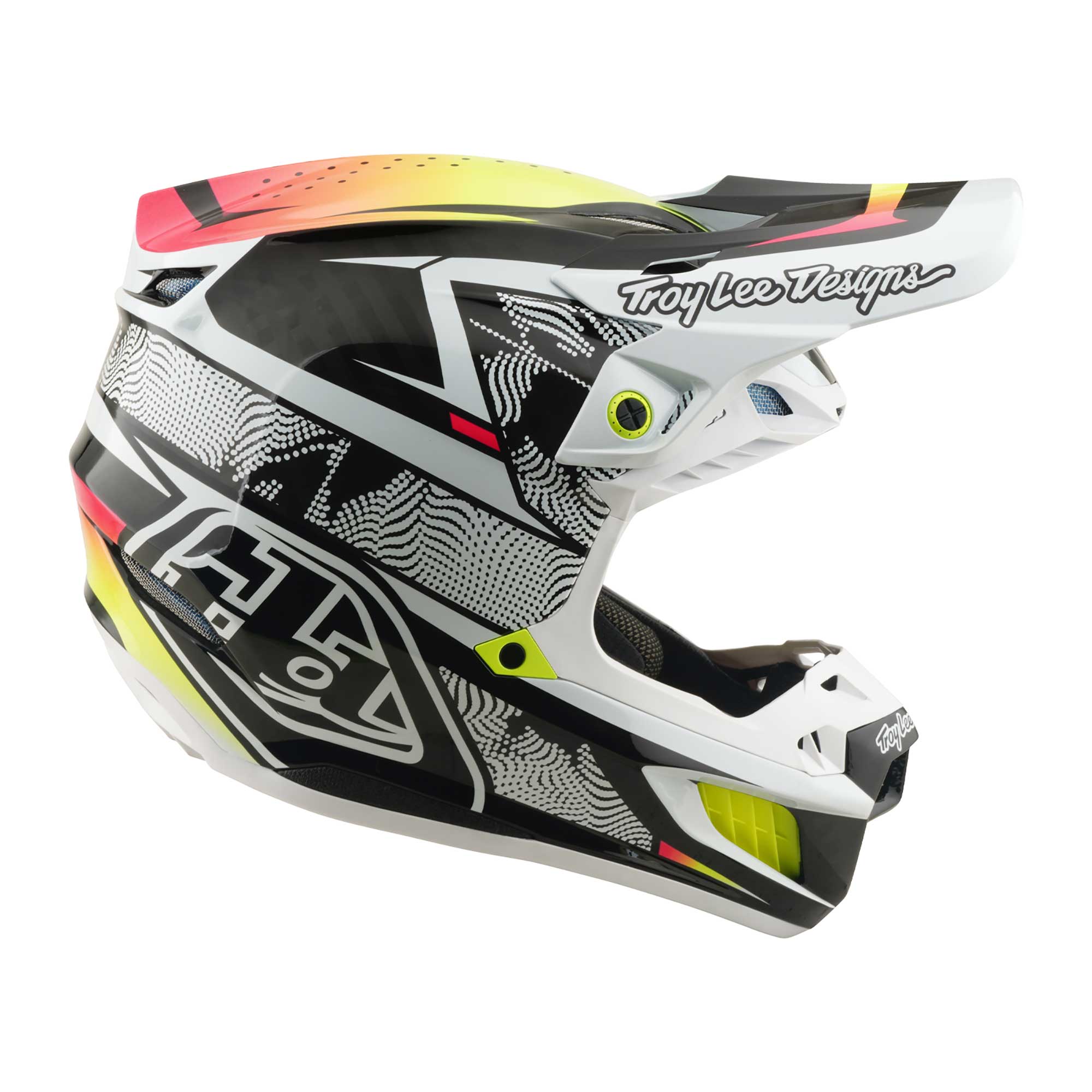 Troy Lee Designs MX | Enduro Helmet - SE5 Carbon MIPS - LINED UP (White)