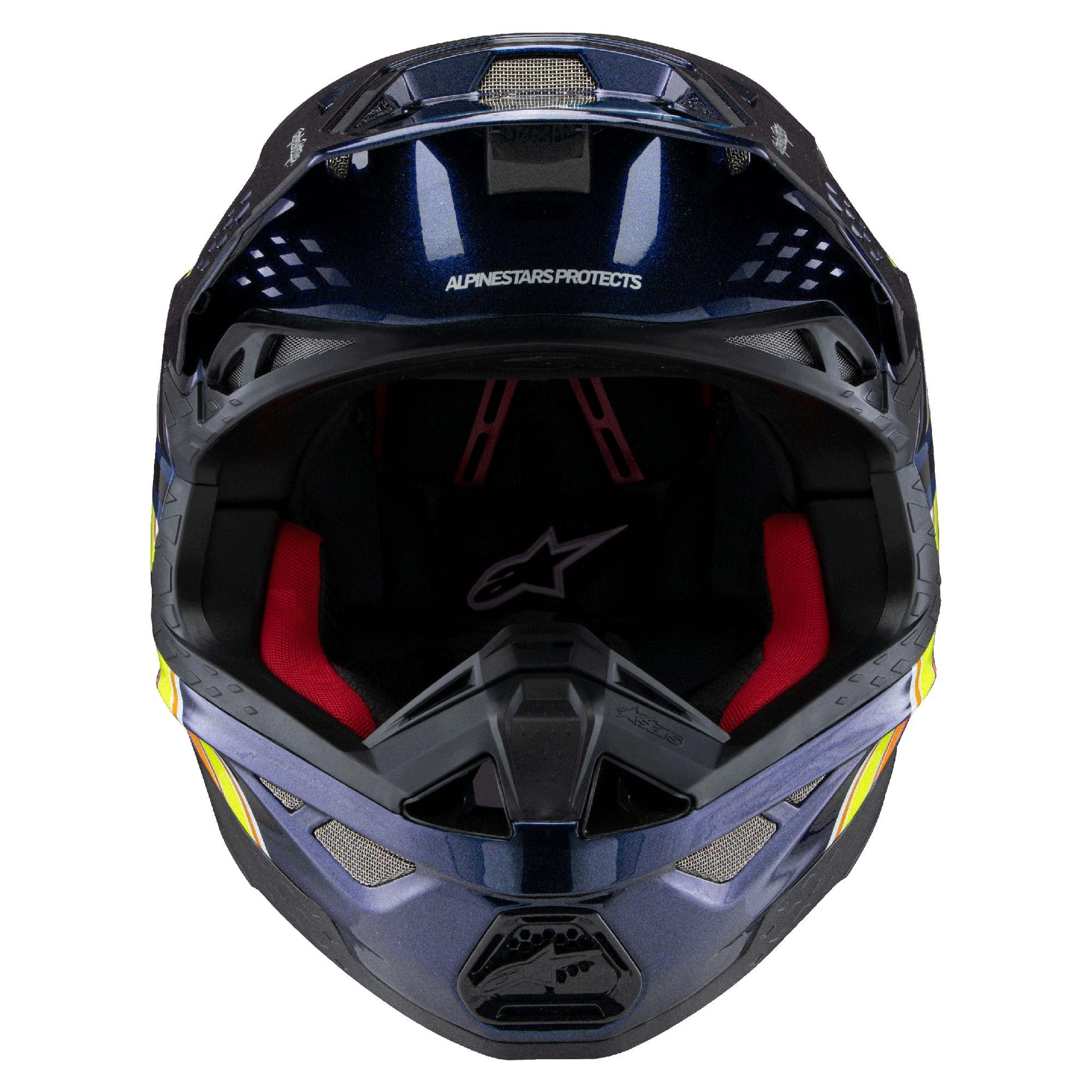 Alpinestars S-M10 MX Helmet - TLD Edition 25 (Dark Blue/Orange/Yellow Fluo/Red Gloss)