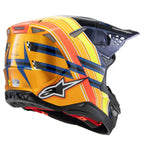 Alpinestars S-M10 MX Helmet - TLD Edition 25 (Dark Blue/Orange/Yellow Fluo/Red Gloss)