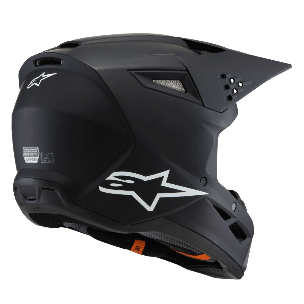 Alpinestars (MX26) Youth Helmet - S-M3 Solid ECE06 (Black Matt)